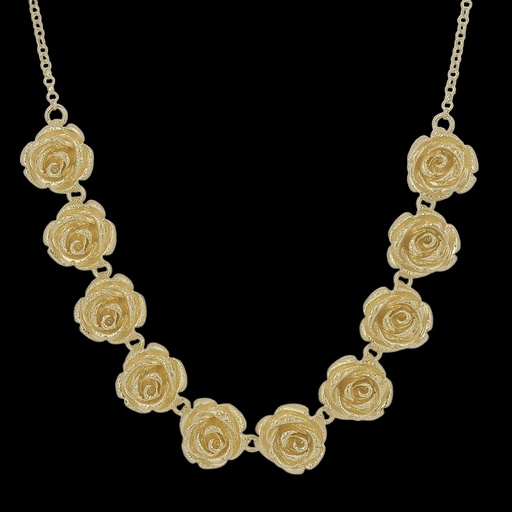 [L0224017] Vergulde bloemetjes ketting