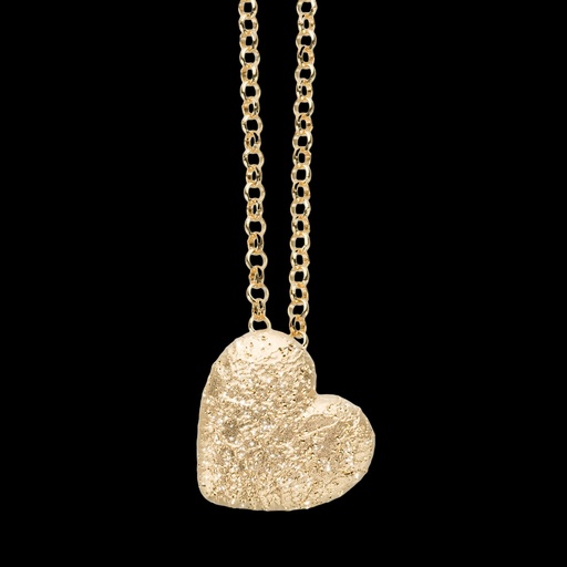 [L0223030] Vergulde hartjes hanger met ketting