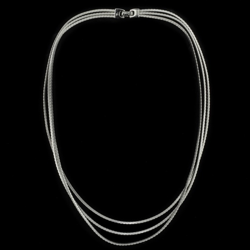 Zilveren meerdradige ketting