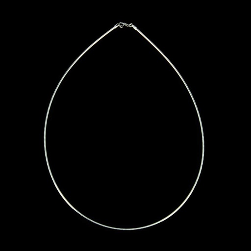 Zilveren omega ketting