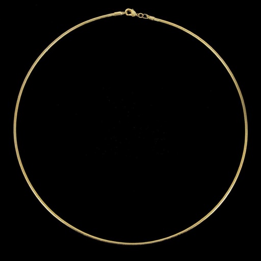 Zilververgulde omega ketting