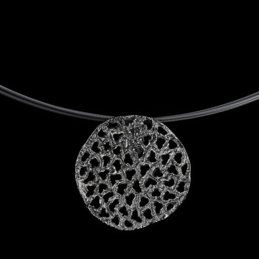 Kleine en grijze hanger met schitteringen zonder ketting