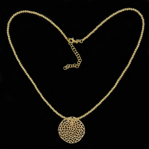 Kleine en vergulde hanger met schitteringen zonder ketting