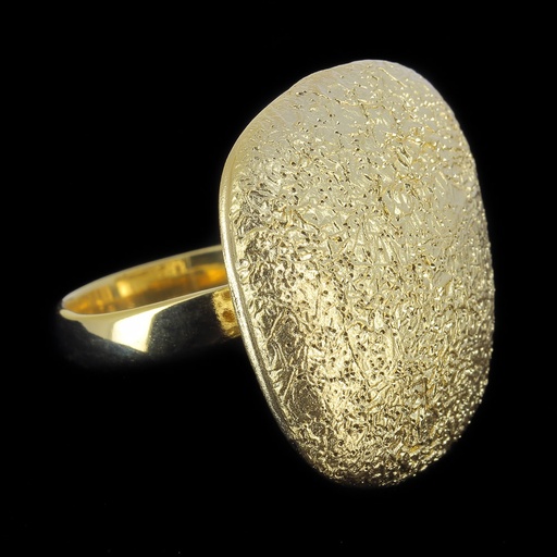 Grote vergulde vierkanten ring met afgeronde hoeken