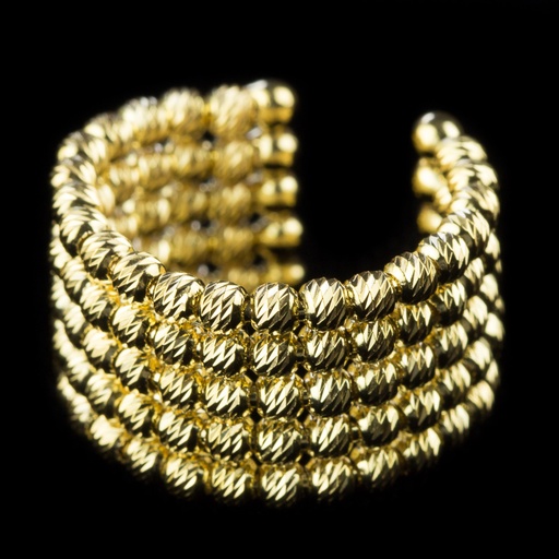 Italiaanse ring, 5 rijen en verguld