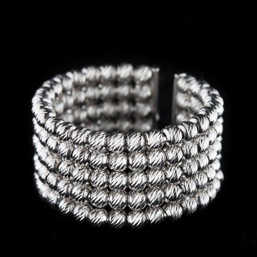 Italiaanse ring, 5 rijen en zilver