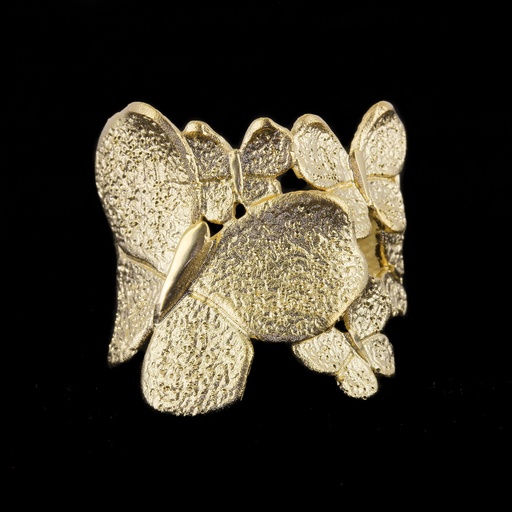 [L1021033G] Kleinere gouden vlinderring, 18kt