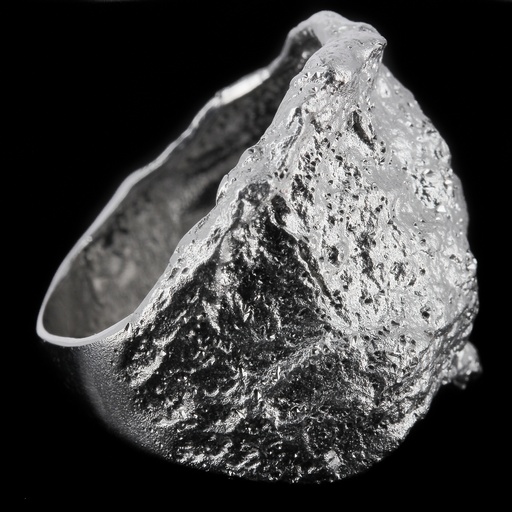 Schitterende steenvormige zilveren ring