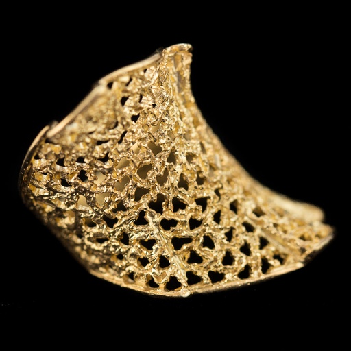 [PRE0118001G18] Verfijnde gouden ring met schitteringen, 18kt