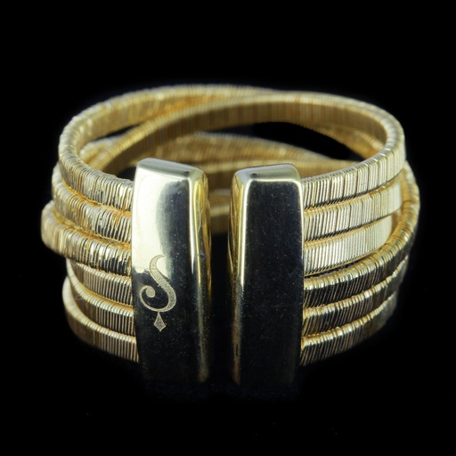 Vergulde meerdradige open ring