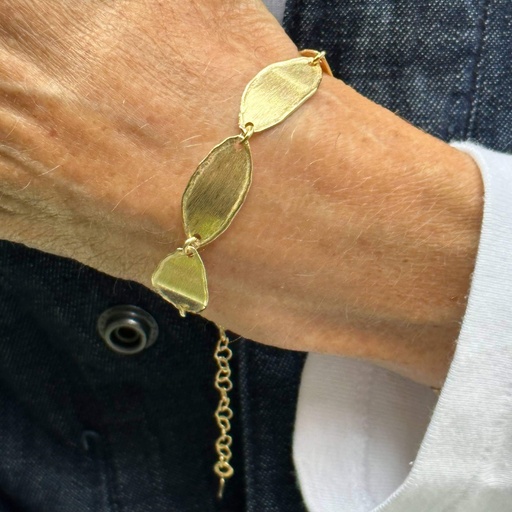 [ES0823009] Vergulde en ovaalvormige armband