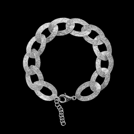 [L0323060] Verfijnde en zilveren schakelarmband