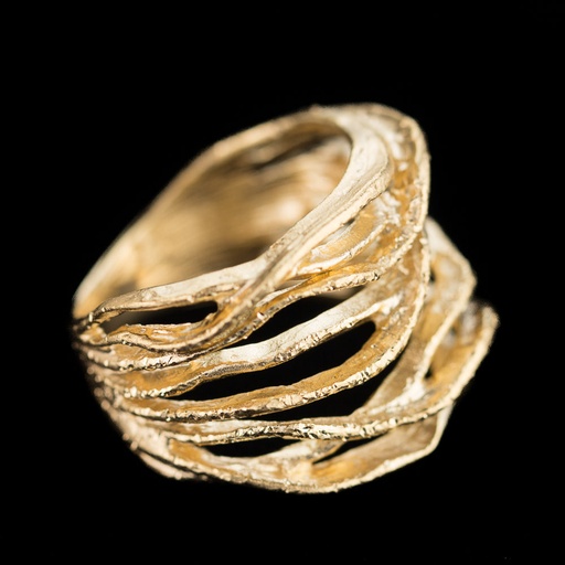 Magnifieke gouden gediamanteerde ring van 18kt